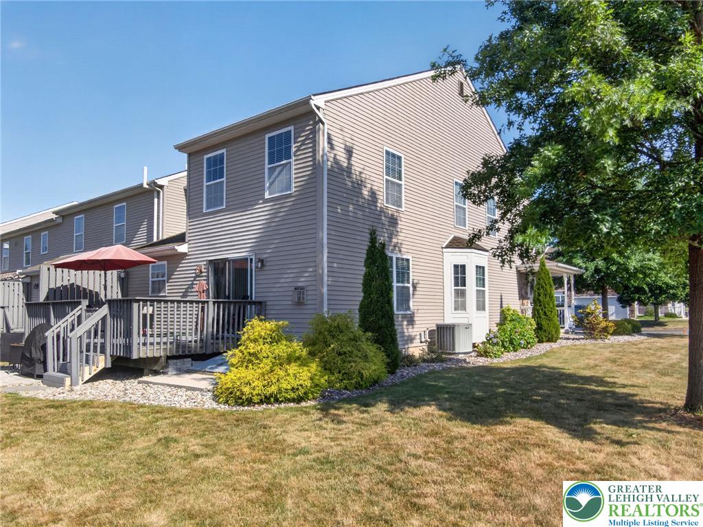 4148 Ross Road Bethlehem, PA 18020 - Photo 14 of 67 Well-maintained siding and ample outdoor living space create a welcoming atmosphere.