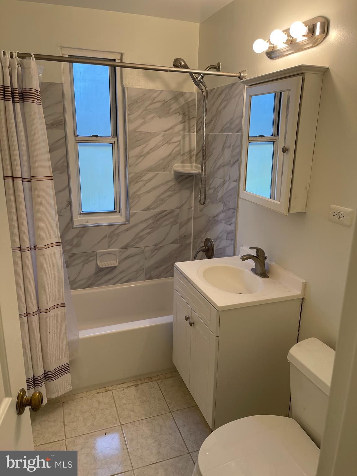 4370 North Pershing Drive, Unit 2 Arlington, VA 22203 - Photo 14 of 17 a bathroom with a sink a toilet and shower