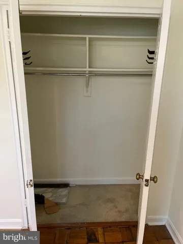a close view of closet