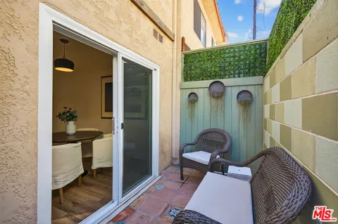 a outdoor living space with furniture