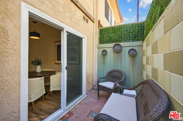 a outdoor living space with furniture