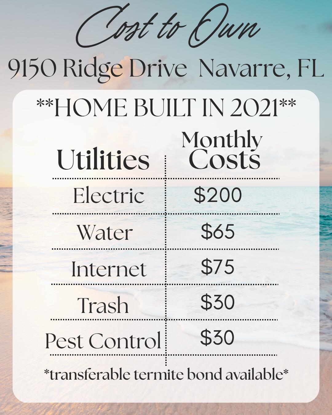 9150 Ridge Road Navarre, FL 32566 - Photo 66 of 66 Cost to Own