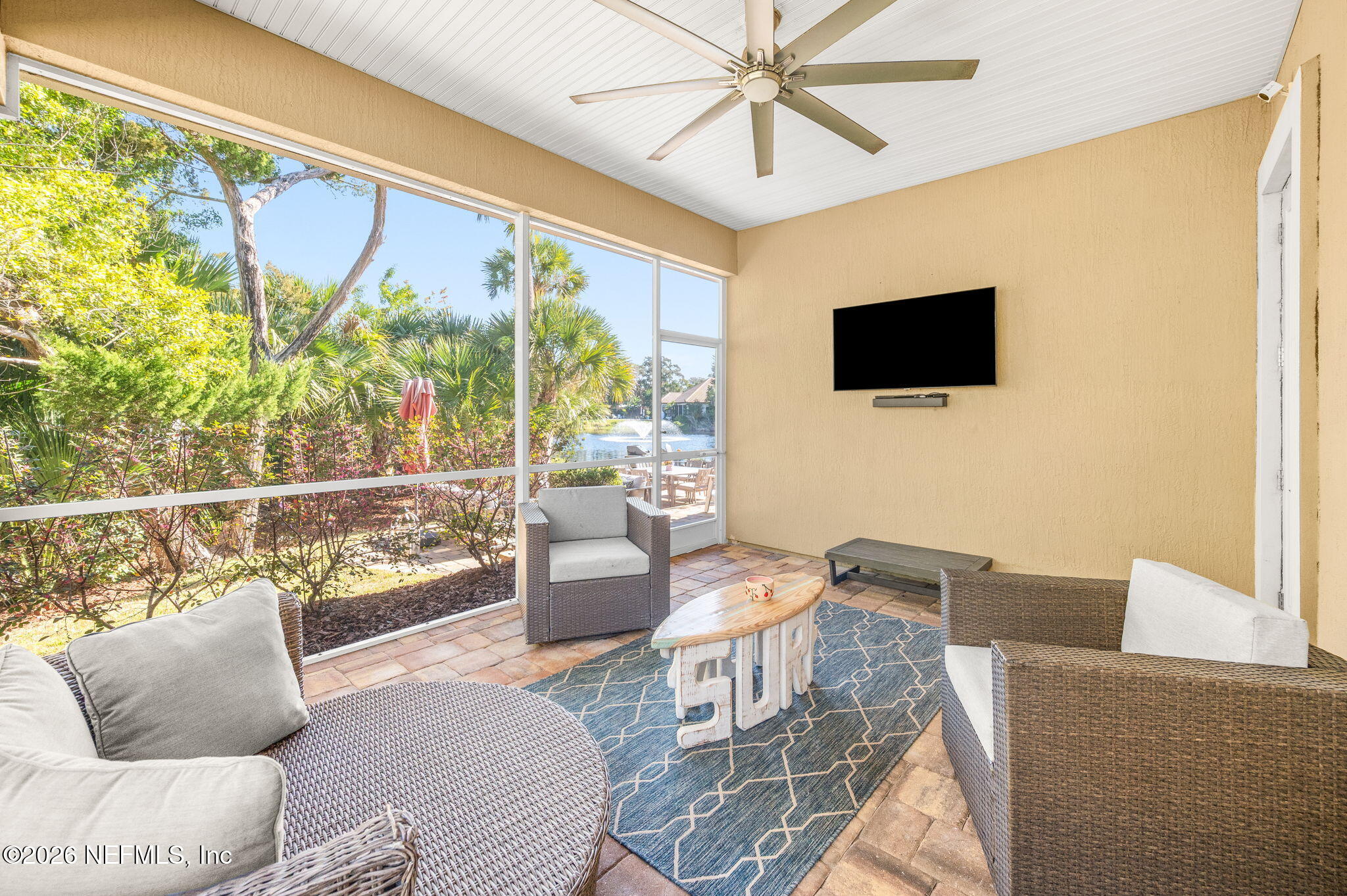 115 Spoonbill Point Court St. Augustine, FL 32080 - Photo 37 of 50 Screened in Porch w TV