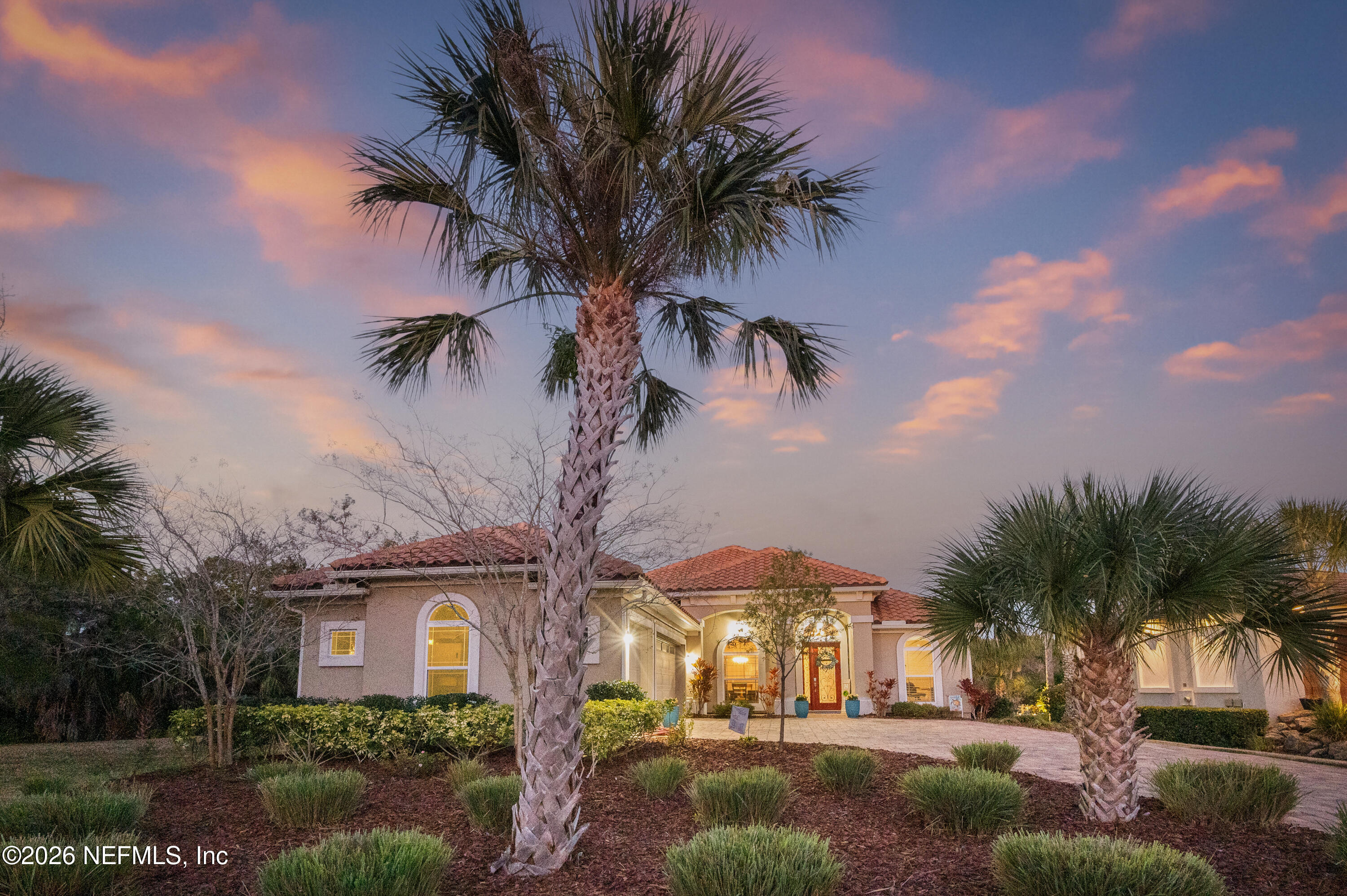 115 Spoonbill Point Court St. Augustine, FL 32080 - Photo 46 of 50 a view of a house with a yard and palm trees