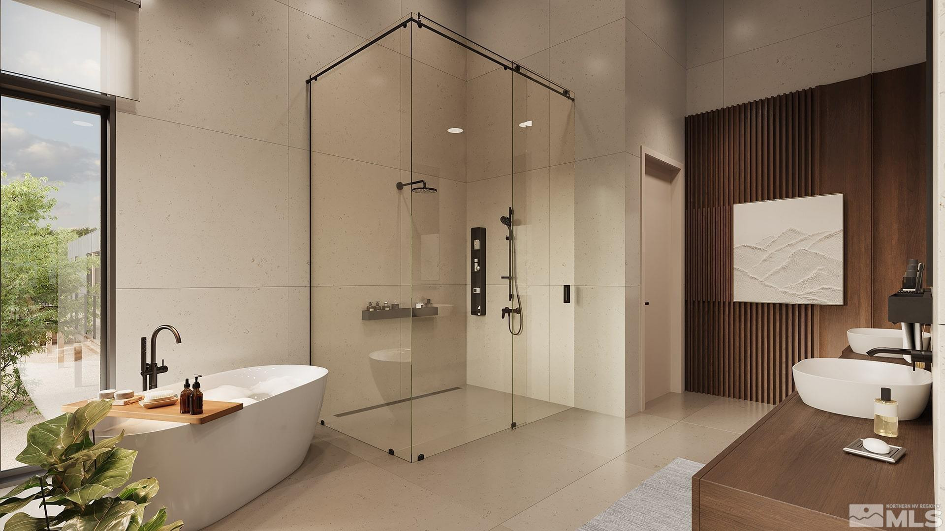 27 Glenhaven Drive Reno, NV 89511 - Photo 8 of 25 a spacious bathroom with a tub shower and mirror