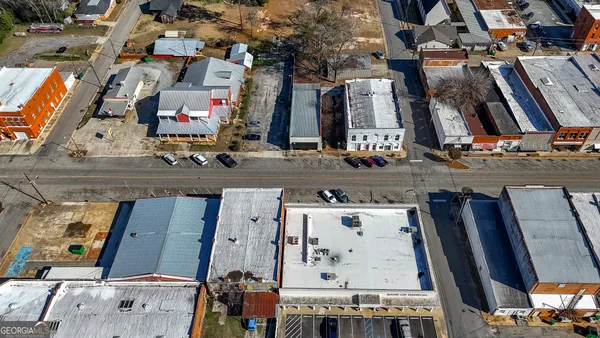 an aerial view of a city