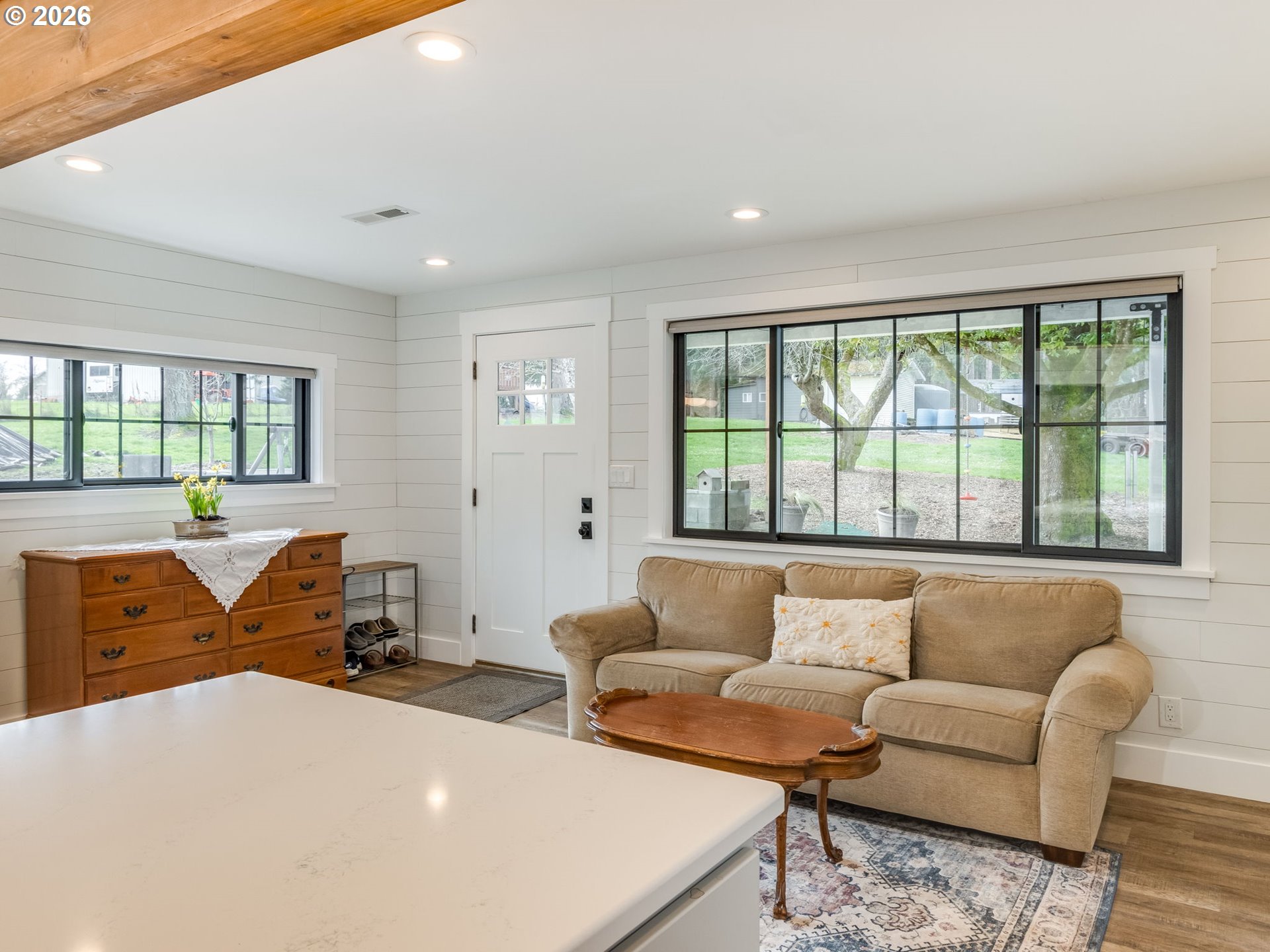 5801 Northeast Abbey Road Carlton, OR 97111 - Photo 19 of 48 a living room with furniture and a large window
