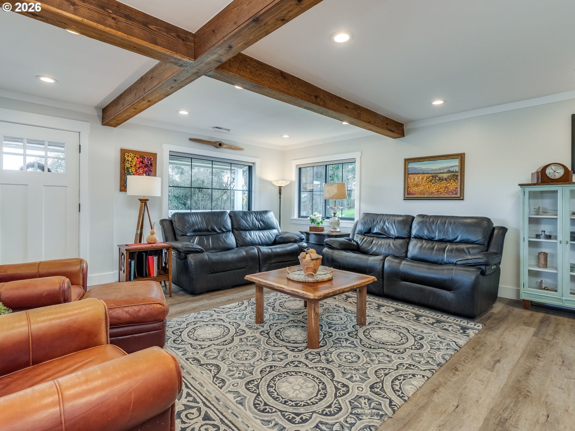 5801 Northeast Abbey Road Carlton, OR 97111 - Photo 6 of 48 a living room with furniture and a wooden floor