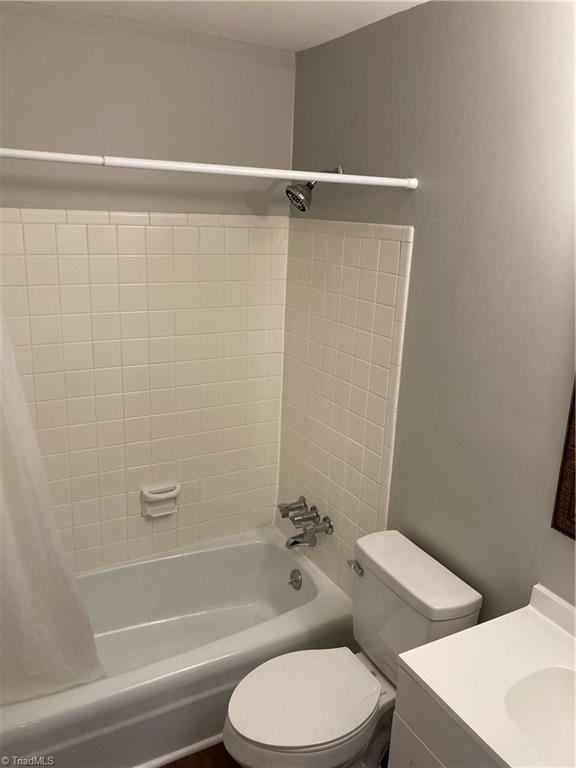 2930 St Marks Road Southwest, Unit E Winston-Salem, NC 27103 - Photo 37 of 49 Shared bath is just like the primary bath: it is as clean as a whistle. But, it also includes a tub for a more luxurious bath time.