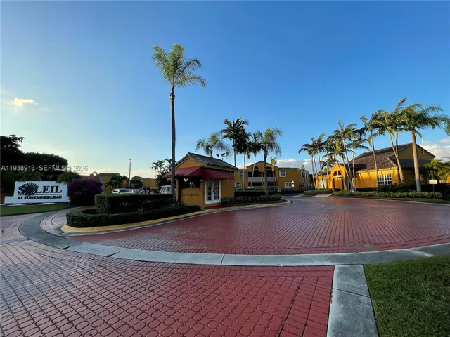 a building view with a outdoor space