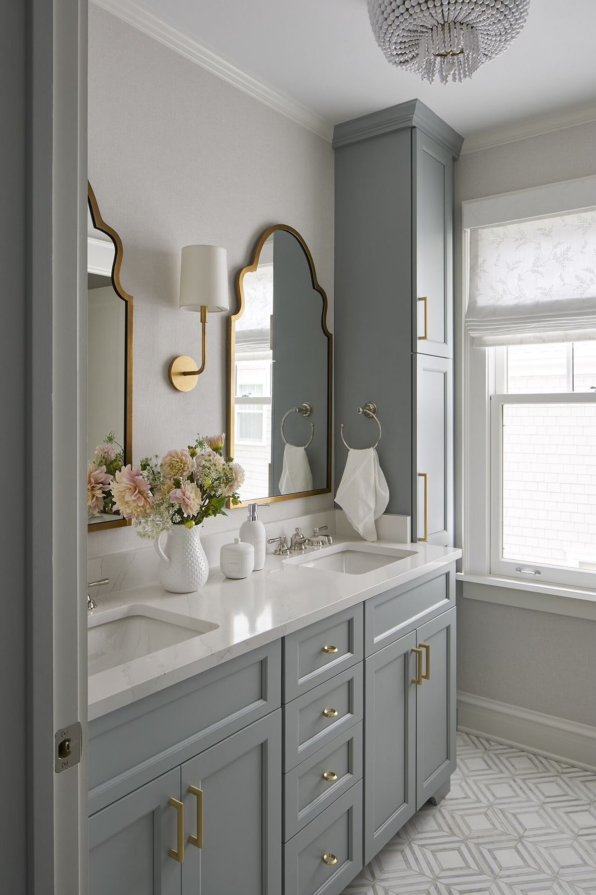 0 Valley Creek Road Culleoka, TN 38451 - Photo 18 of 28 a bathroom with a granite countertop sink a large mirror and a window