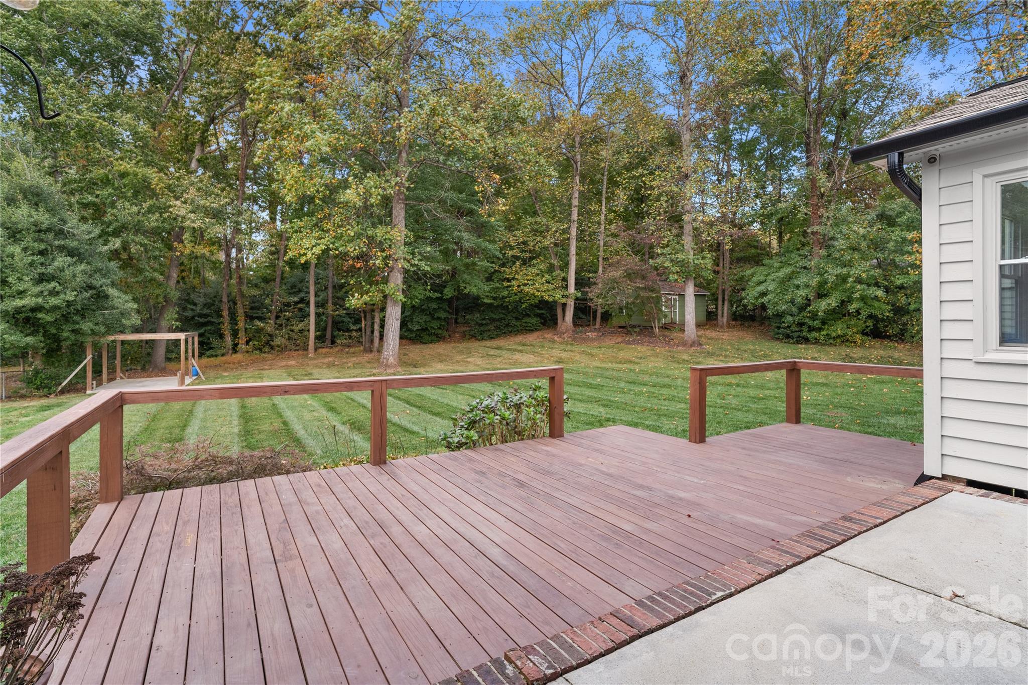 1335 Blacksnake Road Stanley, NC 28164 - Photo 29 of 31 a view of backyard with wooden floor
