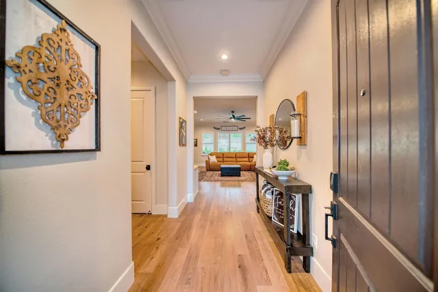 a very nice looking room with wooden floor