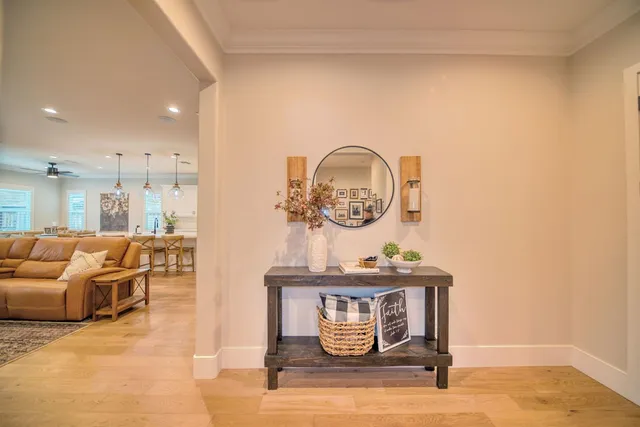 a room with furniture and couch