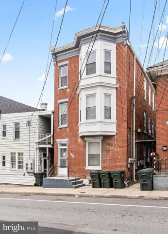 a front view of a building