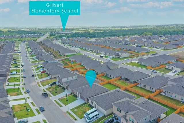 an aerial view of a city