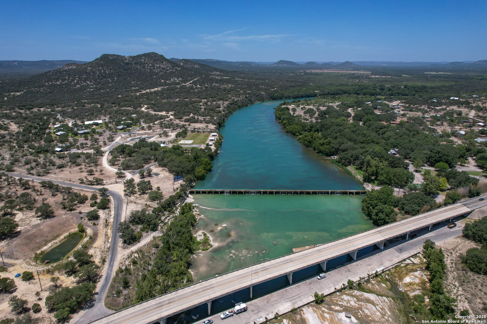 33 North River View Road Camp Wood, TX 78833 - Photo 24 of 27 an aerial view of residential house with outdoor space and trees