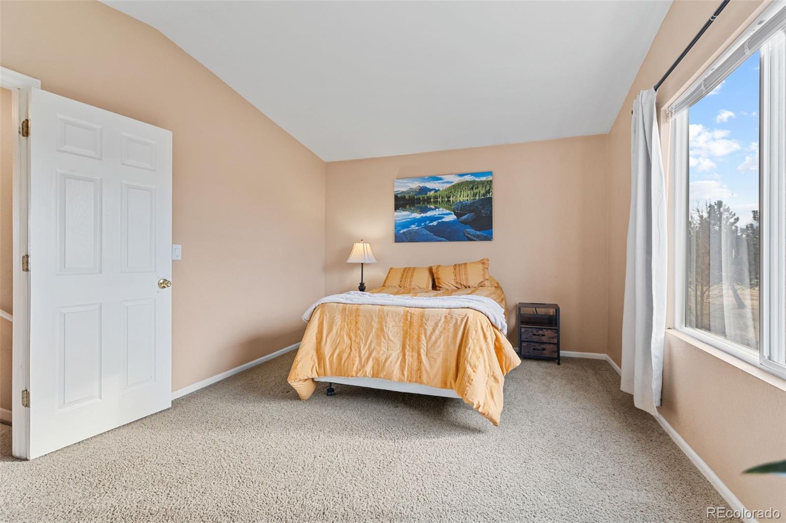 1189 Fall River Circle Longmont, CO 80504 - Photo 20 of 46 a bedroom with a bed and a painting on the wall