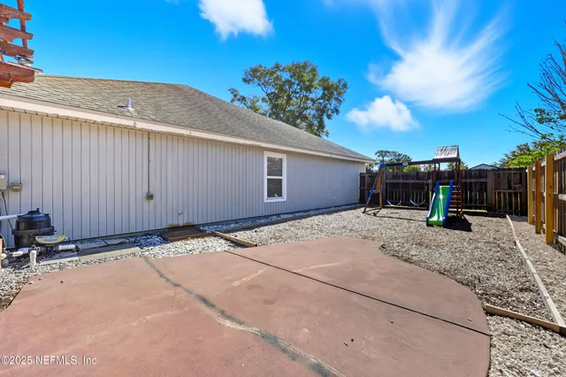 a backyard of a house