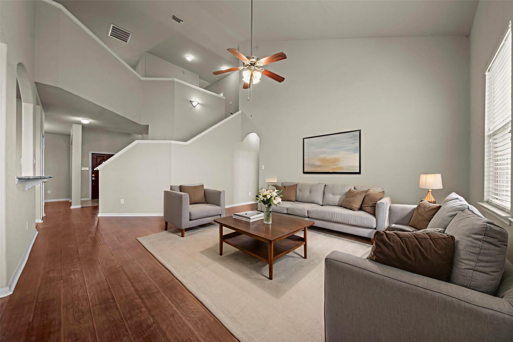 6047 Northcrest Village Way Spring, TX 77388 - Photo 6 of 30 Digitally staged family room to show use of space & design potential.