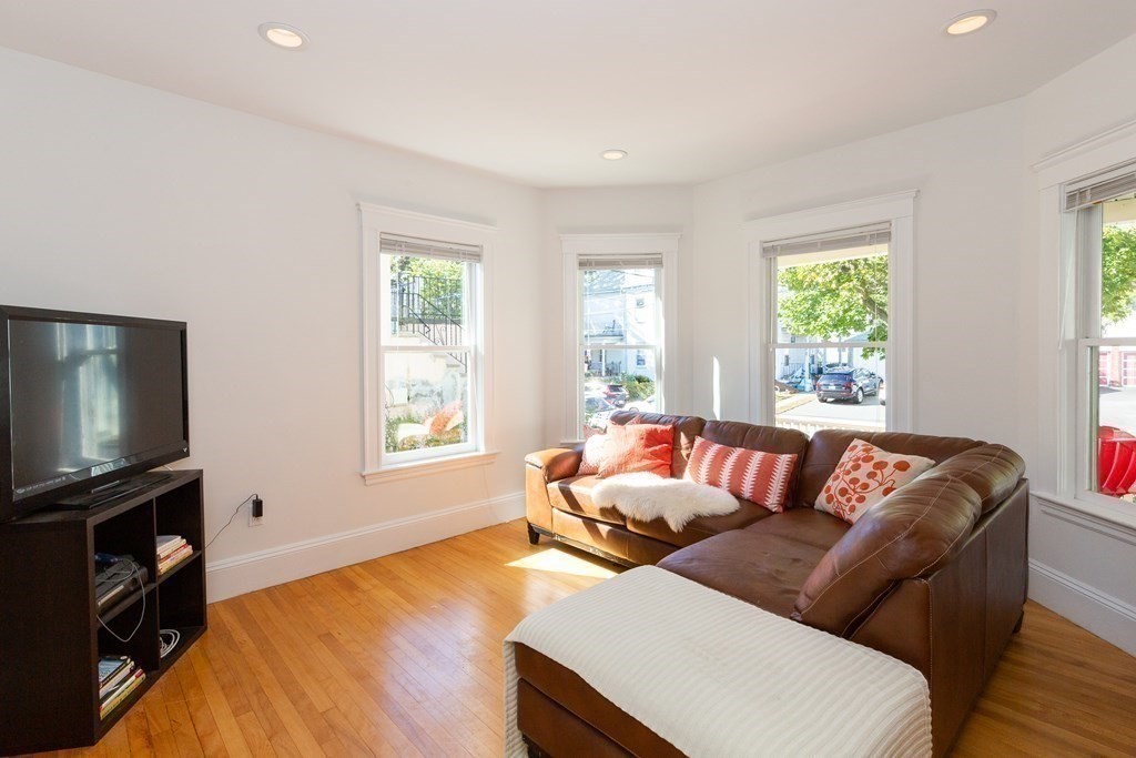 9 Trowbridge Street Arlington, MA 02474 - Photo 14 of 22 a living room with furniture and a flat screen tv