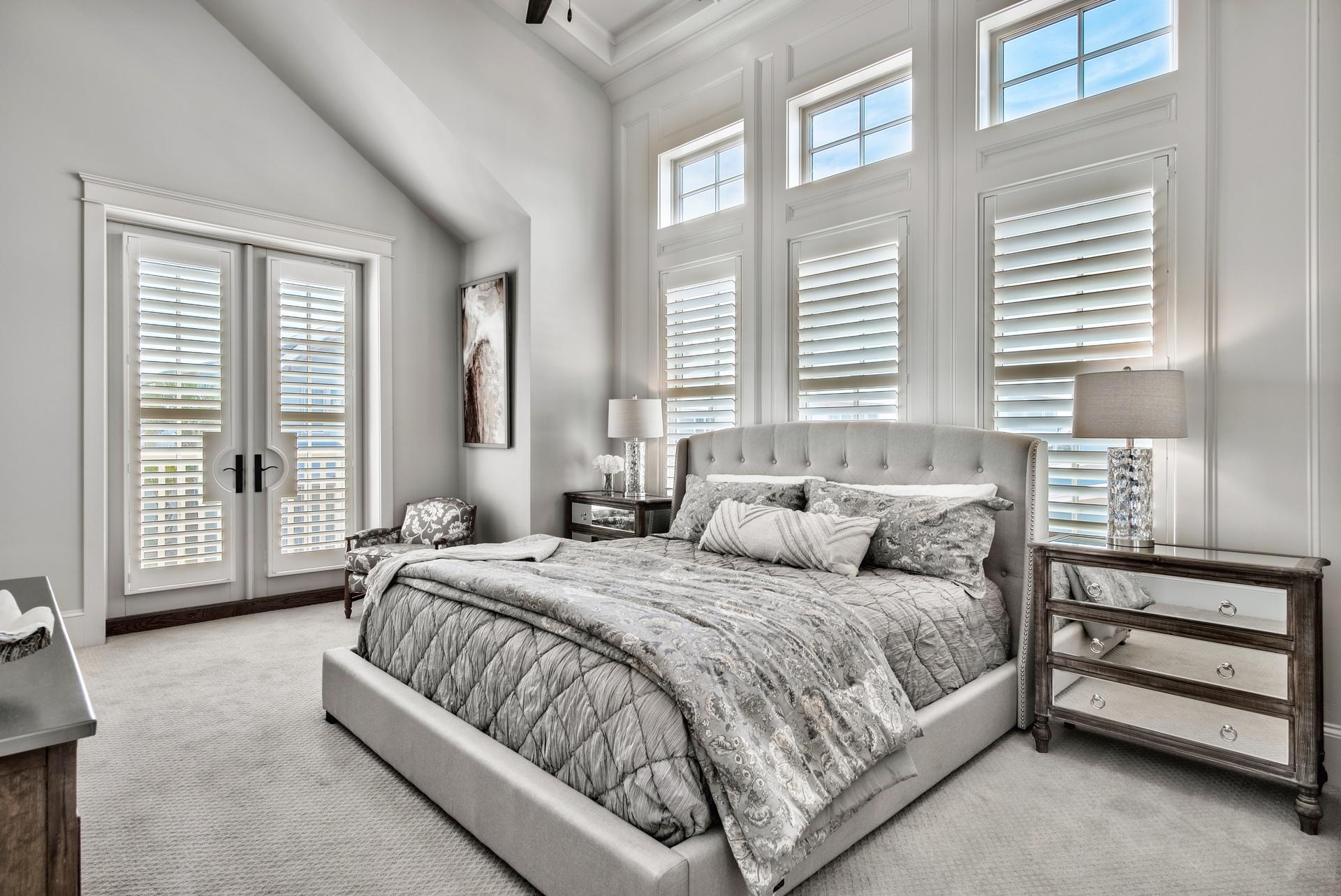 70 Pleasant Street Inlet Beach, FL 32461 - Photo 30 of 38 a bedroom with a bed and a large window