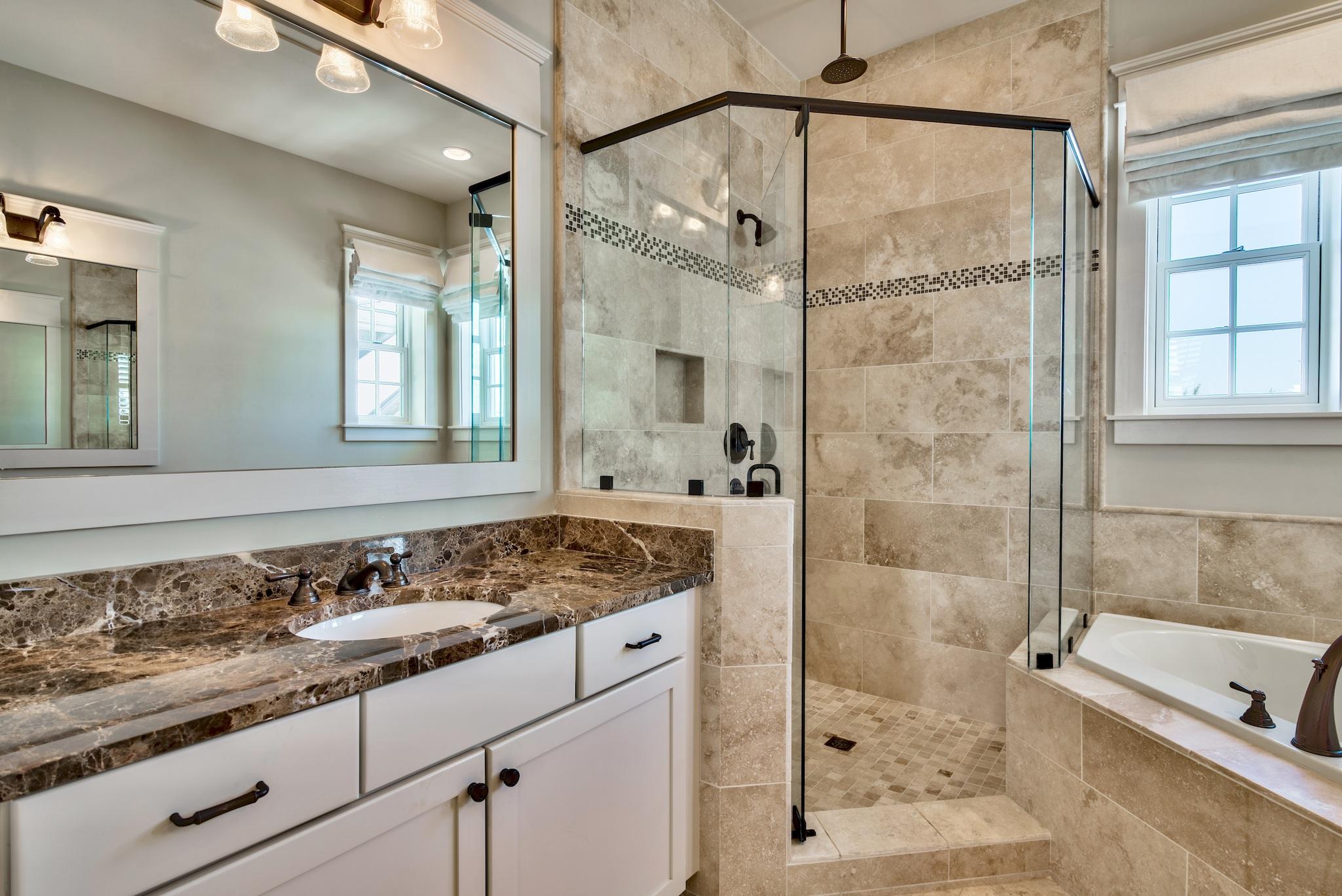 70 Pleasant Street Inlet Beach, FL 32461 - Photo 34 of 38 a bathroom with a sink and a mirror