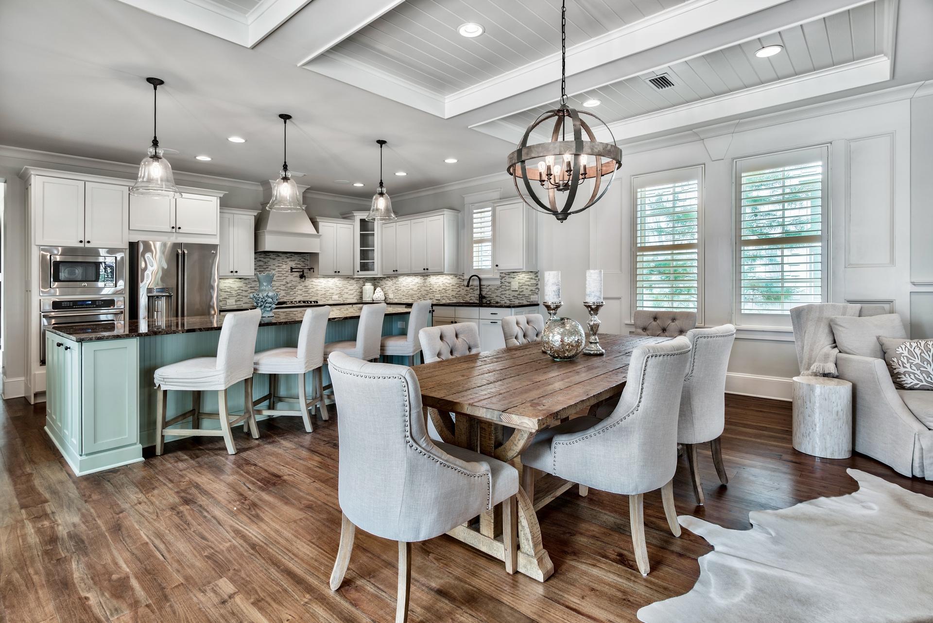 70 Pleasant Street Inlet Beach, FL 32461 - Photo 7 of 38 a view of a dining room with furniture window and wooden floor