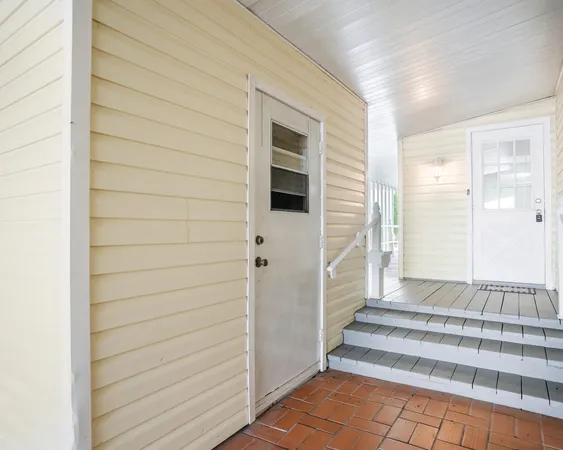 a view of front door of house