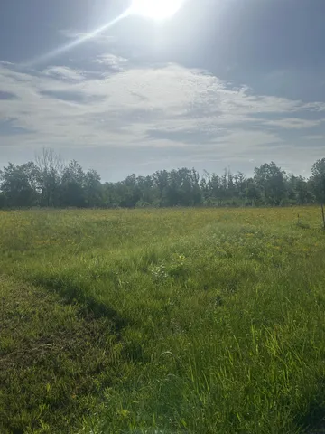 a view of a lake with a big yard