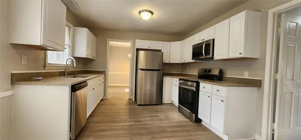 a view of a livingroom with a fireplace