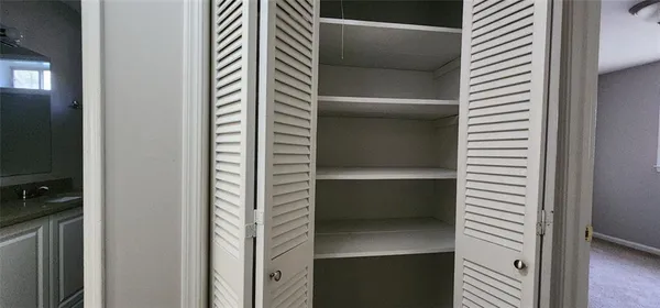 an empty room with a window