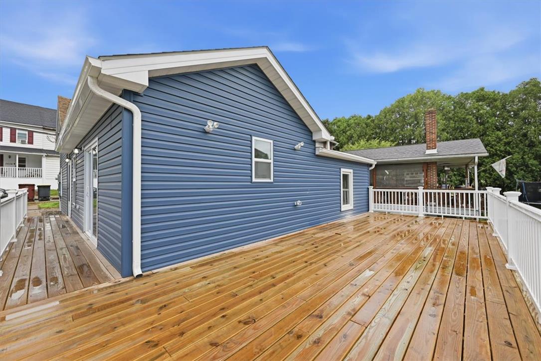 5641 North Coplay Road Whitehall, PA 18052 - Photo 48 of 68 A spacious outdoor wooden deck offers ample room for relaxation and entertaining.
