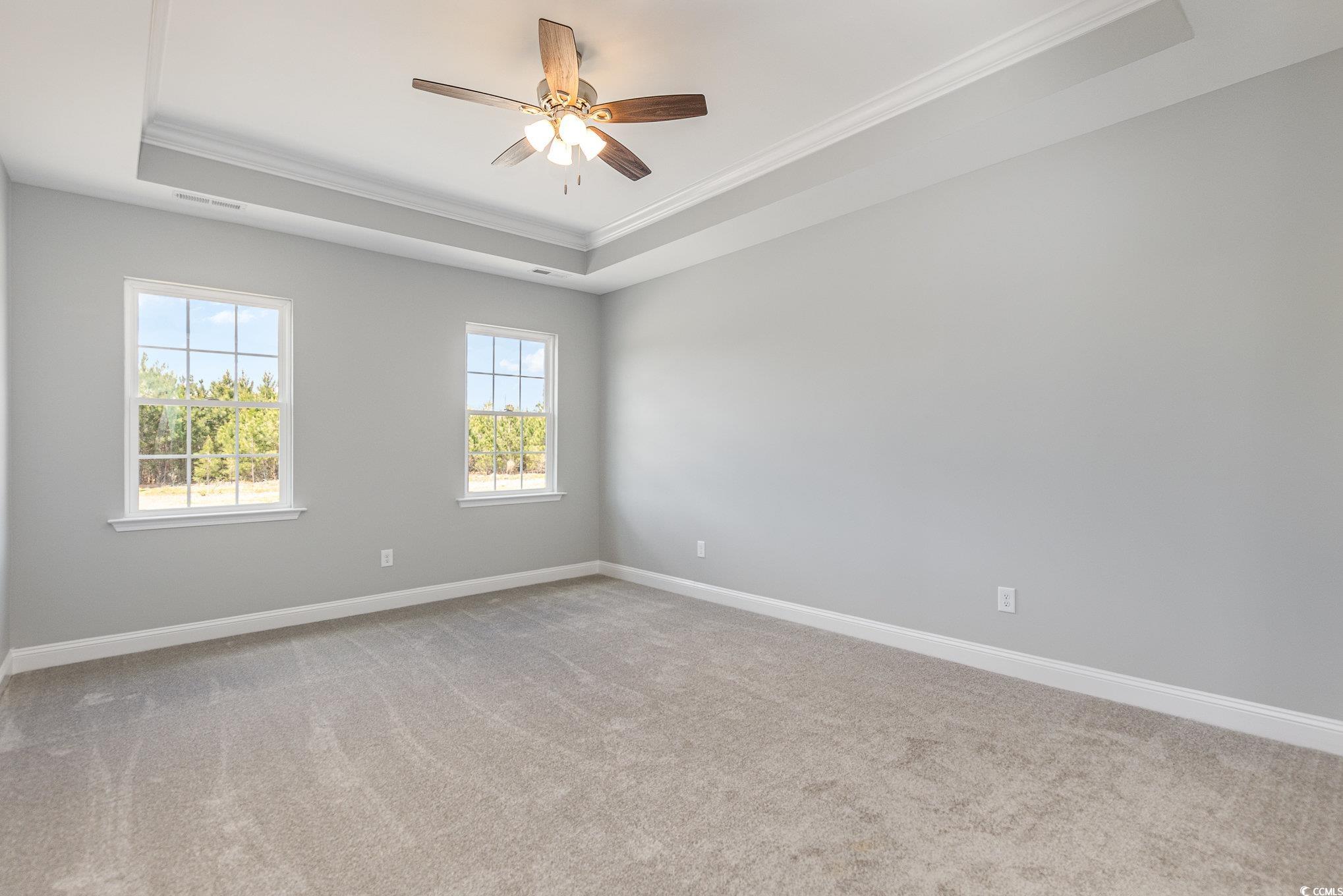 363 Log Cabin Road Loris, SC 29569 - Photo 15 of 30 Unfurnished room featuring ceiling fan, a tray cei