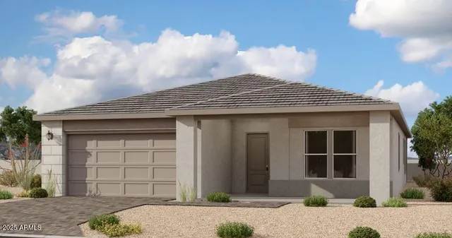 a front view of a house