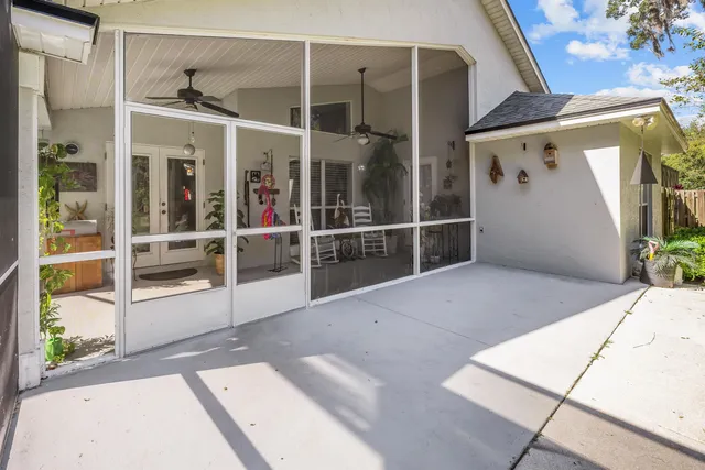 a house view with a garden space