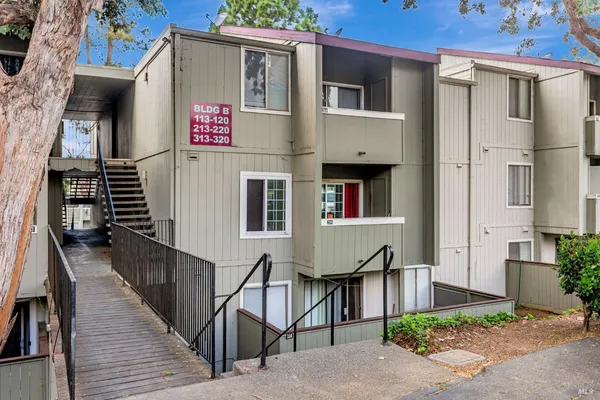 a view of a house with many windows