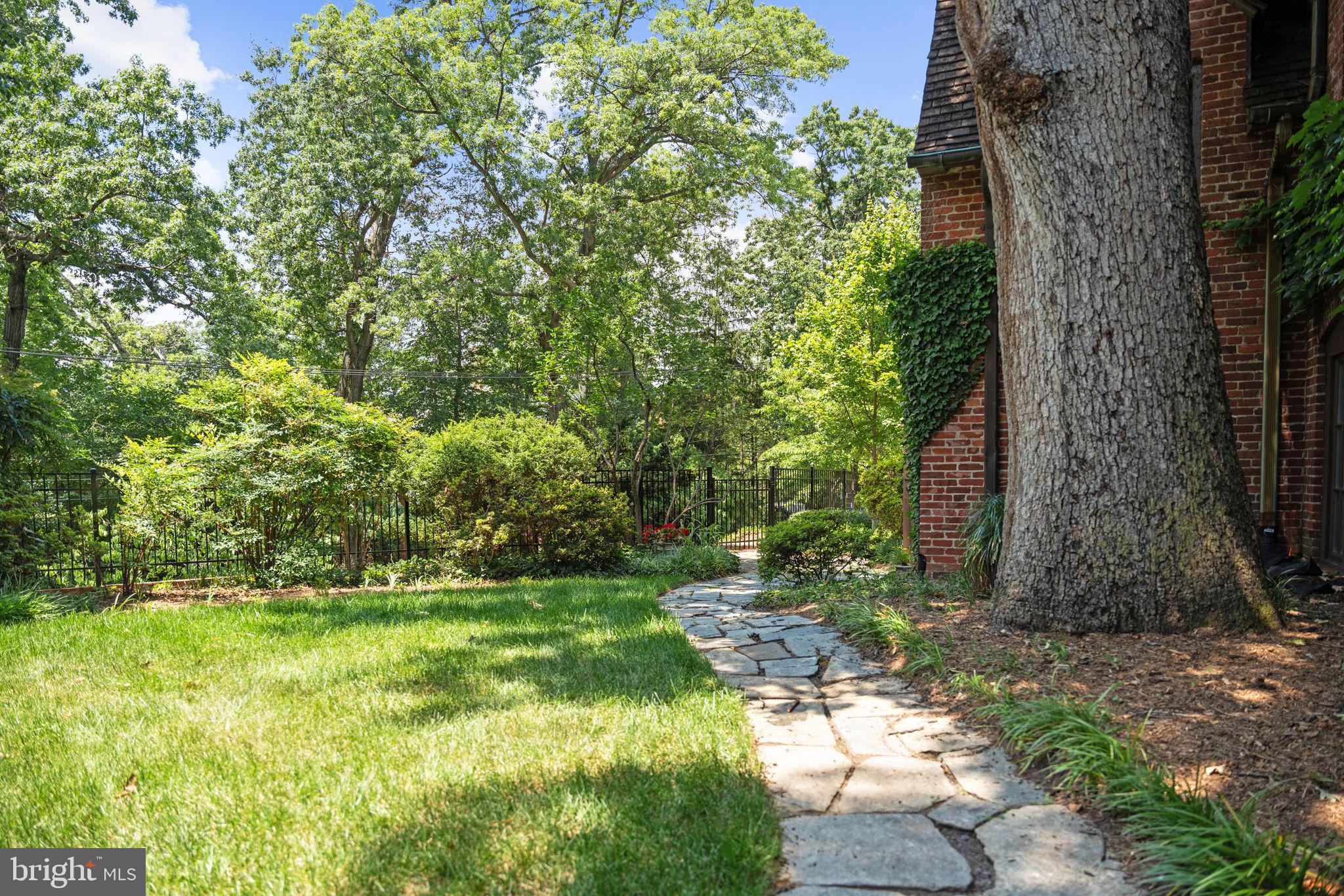 3111 Idaho Avenue Northwest Washington, DC 20016 - Photo 4 of 40 a backyard of a house with lots of green space