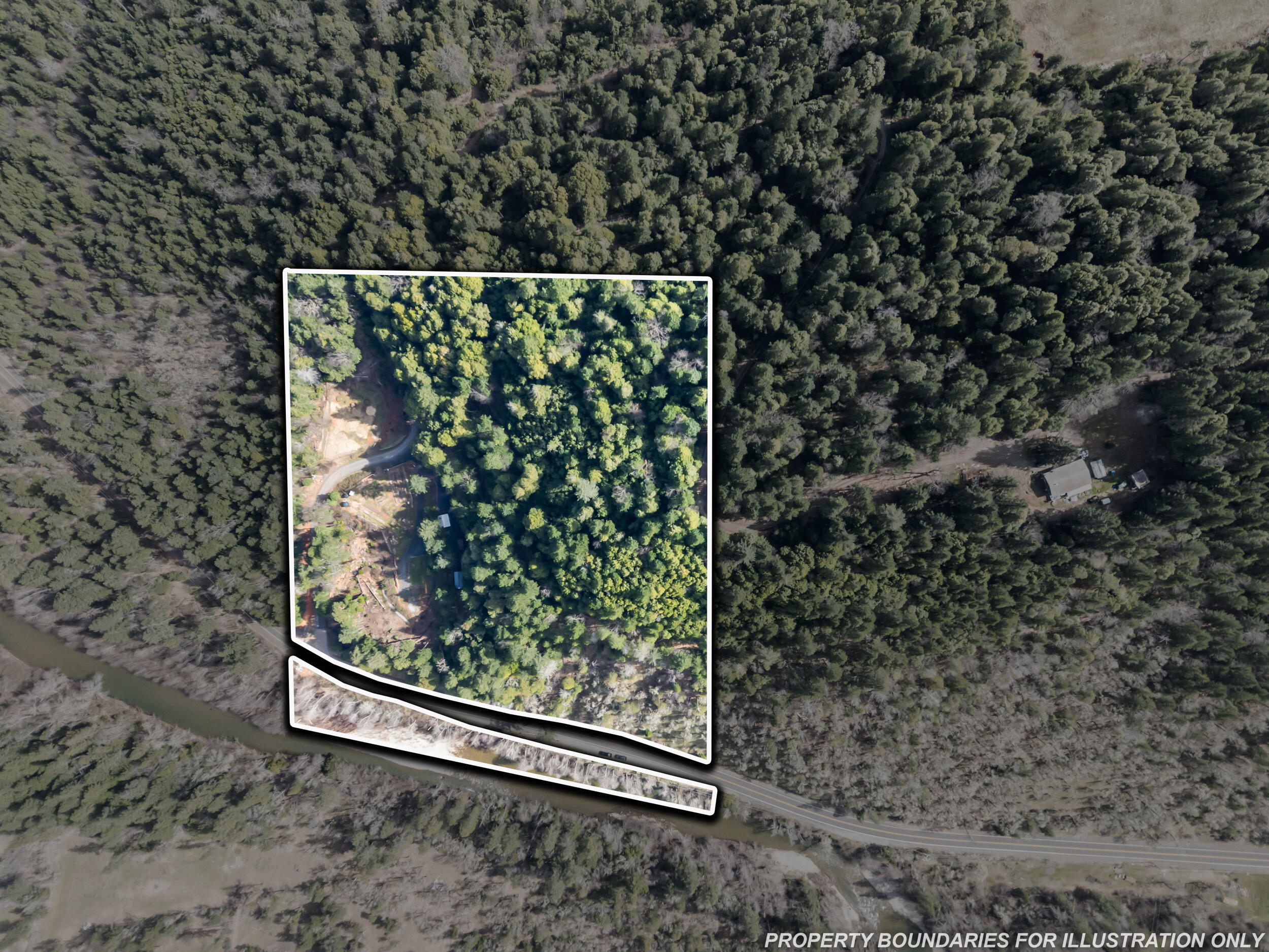 6223 Takilma Road Cave Junction, OR 97523 - Photo 12 of 24 6223 takilma rd - lotline 2