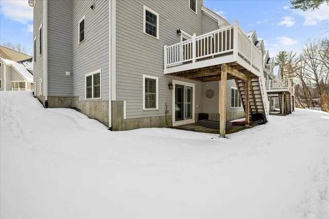 a view of backyard of a house