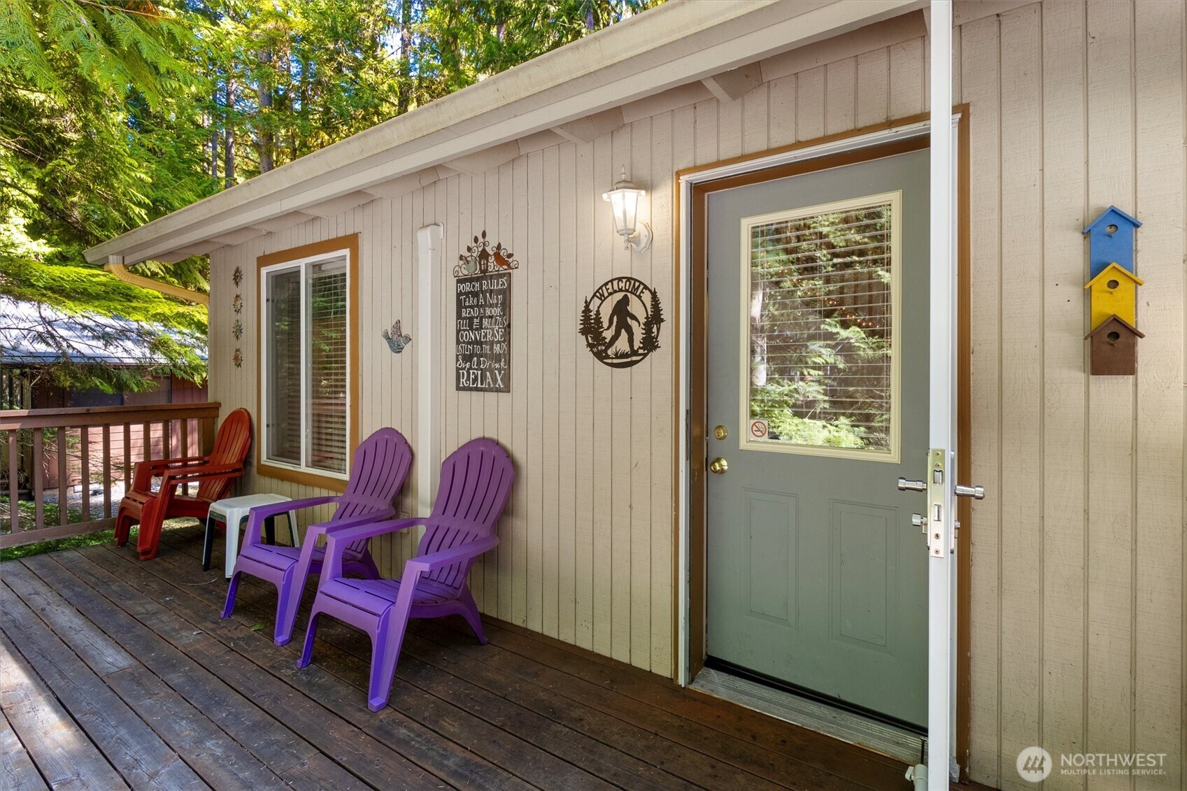 7036 Rainier Way Glacier, WA 98244 - Photo 5 of 31 a view of a wooden bench in back of house