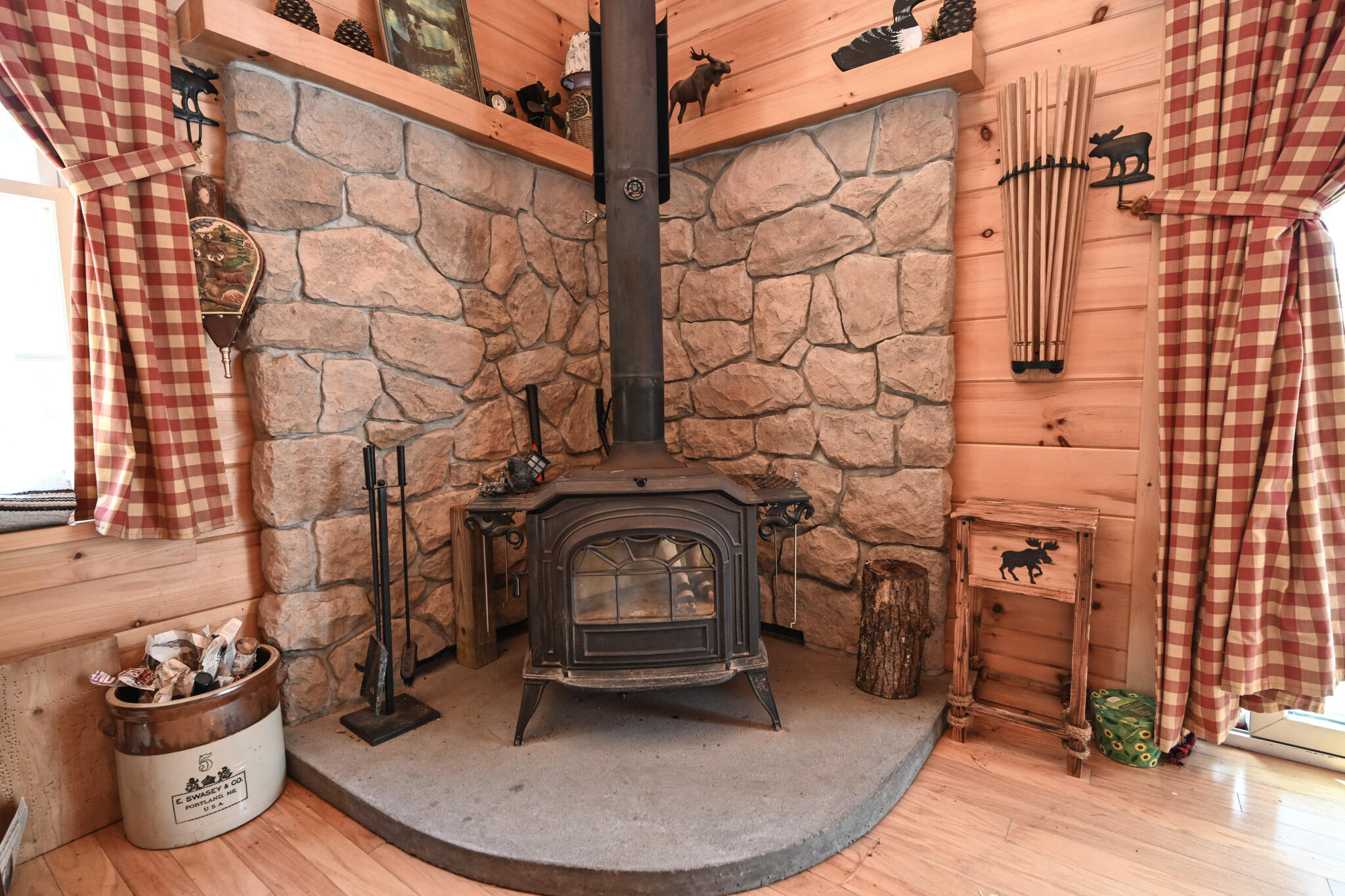 1 Loon Cove Carmel, ME 04419 - Photo 7 of 32 Living Room Wood Stove