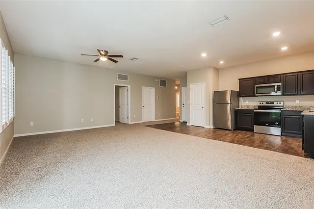 a view of kitchen and microwave