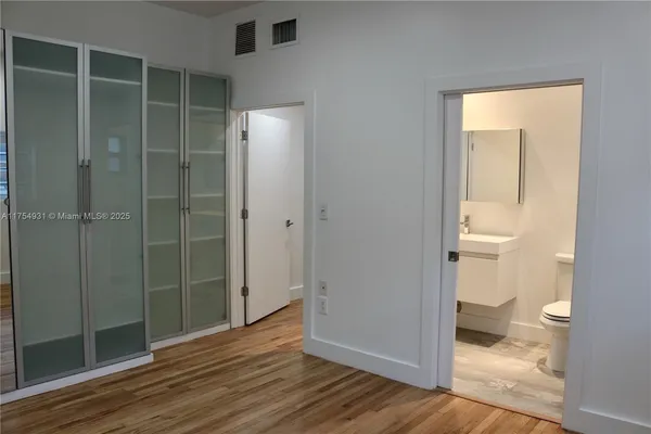 a view of wooden door