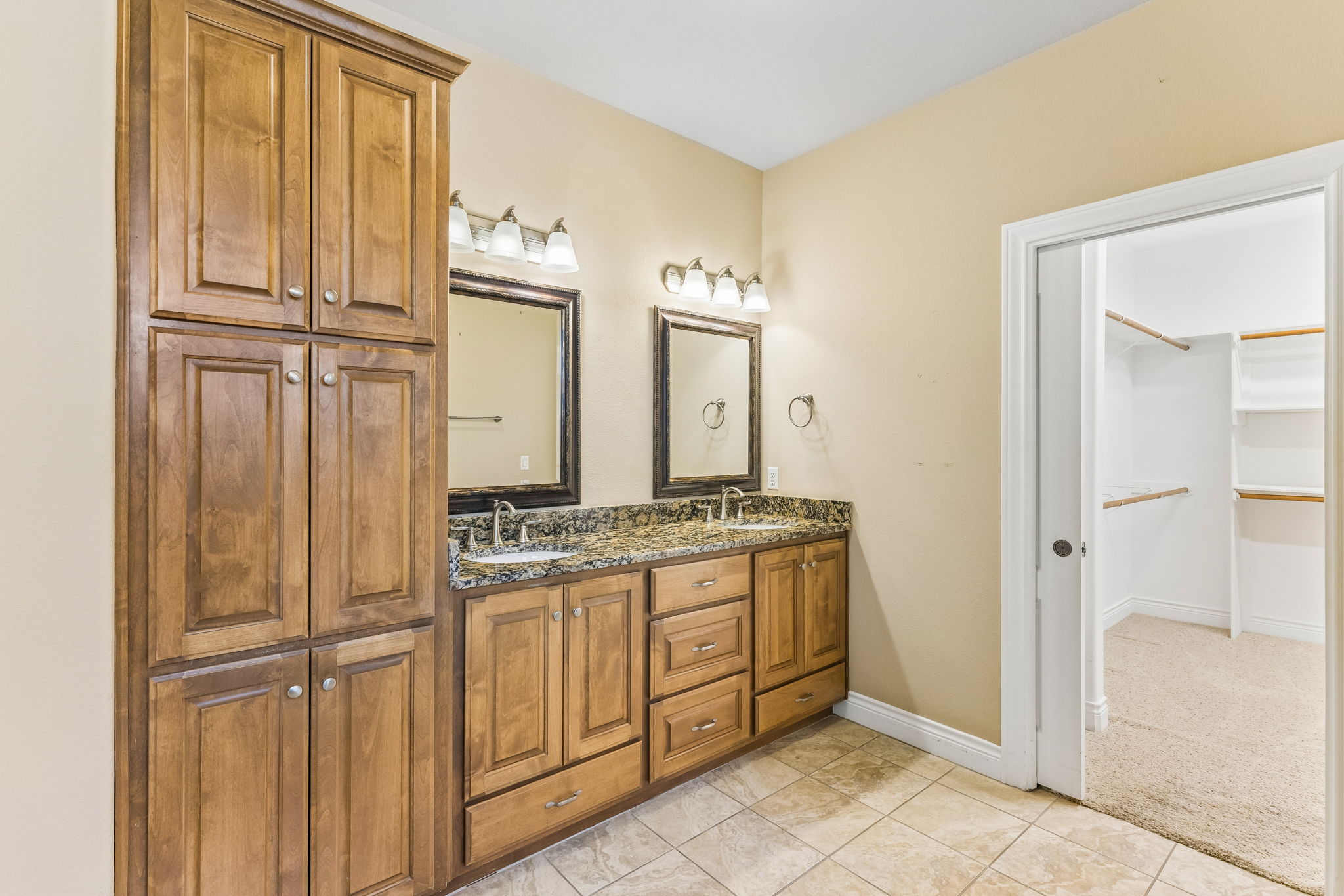 4802 Hidden Springs Trail Georgetown, TX 78633 - Photo 19 of 38 Storage galore in the master bath - and beautiful appointed dressing area.