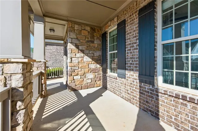 an aerial view of residential house with outdoor space