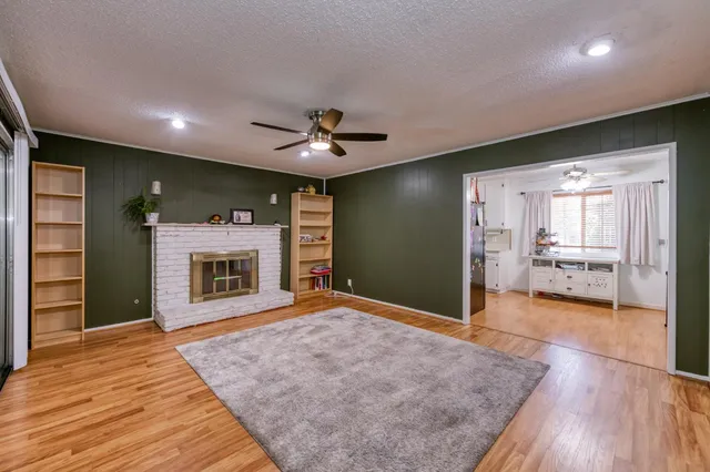 a view of a livingroom with a flat screen tv