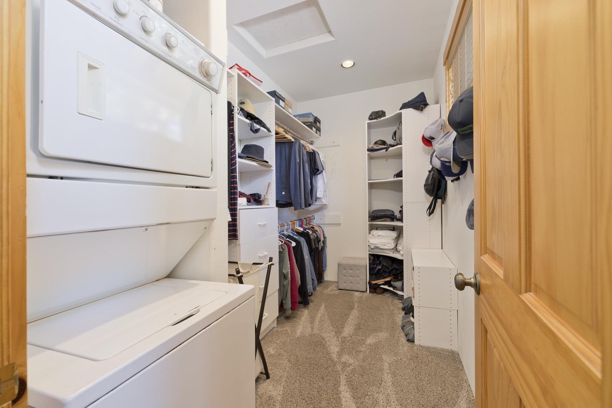 23 Trails End Road Mammoth Lakes, CA 93546 - Photo 11 of 50 a view of walk in closet with clothes and shoes
