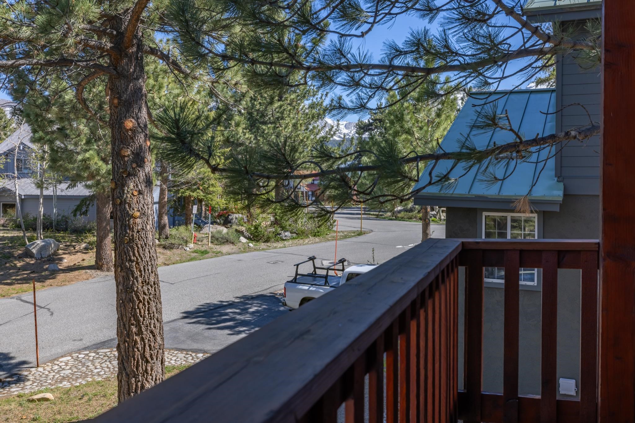 23 Trails End Road Mammoth Lakes, CA 93546 - Photo 48 of 50 a view of a wooden deck and a backyard