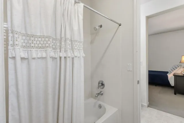 a view of a building with a street